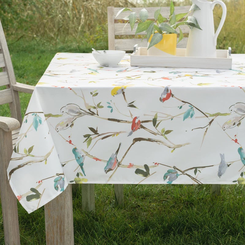 Benson Mills Spillproof Spring/Summer Durable Heavyweight Fabric Indoor Outdoor Tablecloth, Washable Table Cloth for Rectangle Tables, Picnic/Patio Table Covers (60" x 104" Rectangular, Menagerie) - Image 1